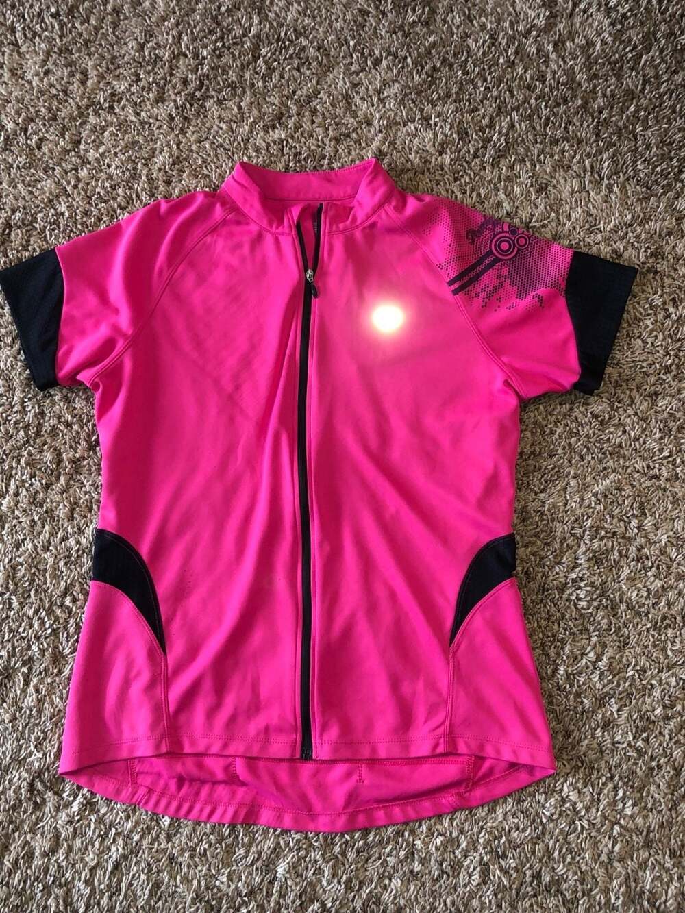 Pearl Izumi Women's Pink Short Sleeve Full Zip Cycling Jersey